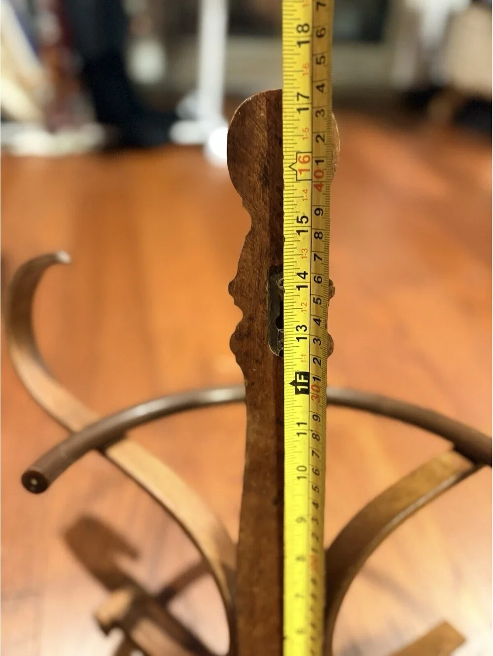 Vtg Thonet Style Bentwood 6 Arm Wall Mount Coat Hat Rack Hook Dark Wood Cottage